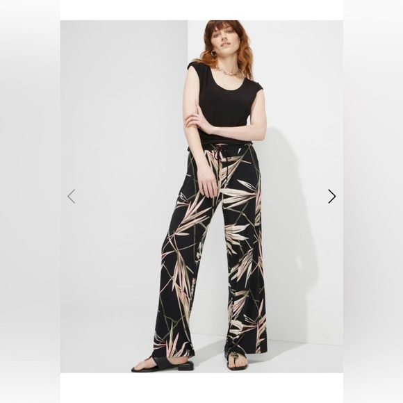 WHBM Wide Leg Palazzo Pants Tropical Print - Picture 1 of 7